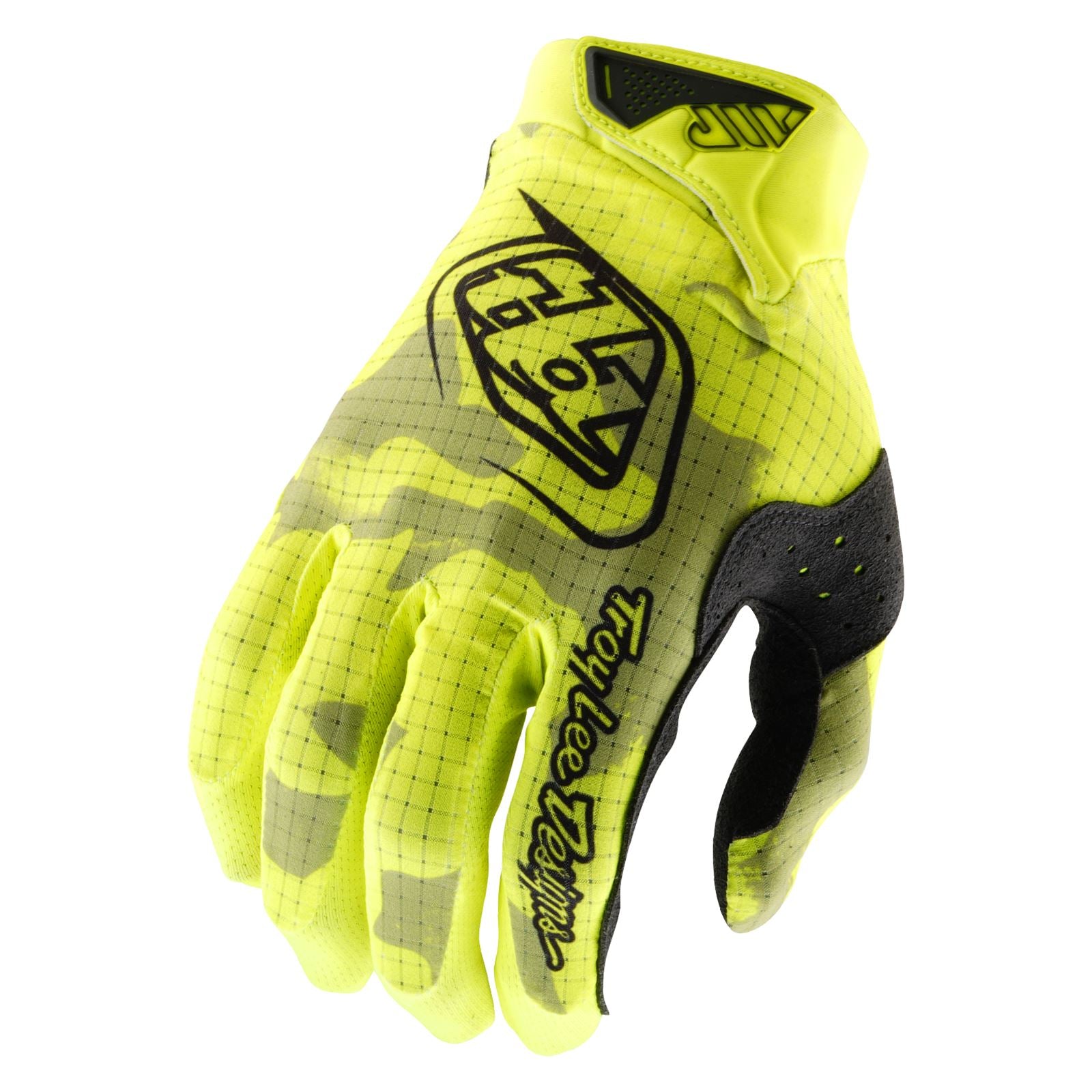 Troy Lee Designs Spring 2025 MX Gloves AIR Blotted Flo Yellow